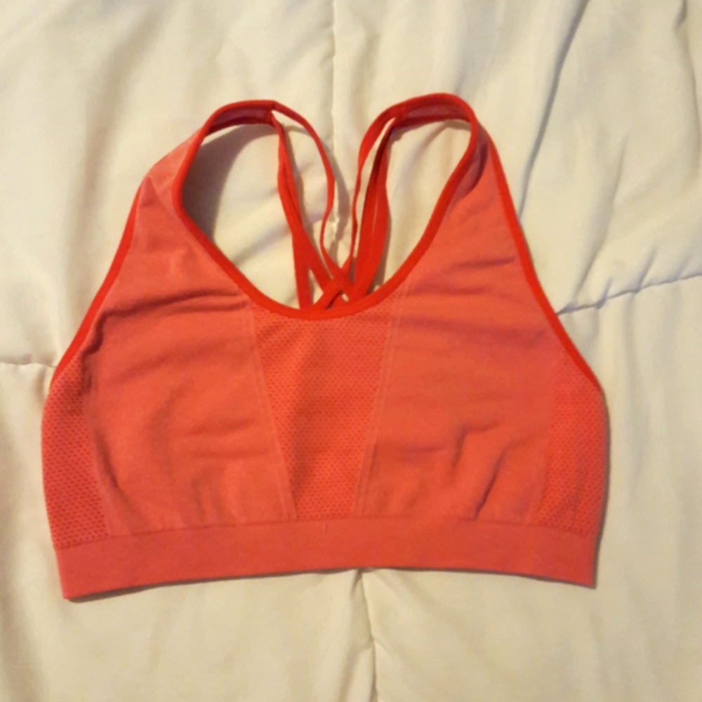 Fabletics Sports Bra, size small,dark coral pink